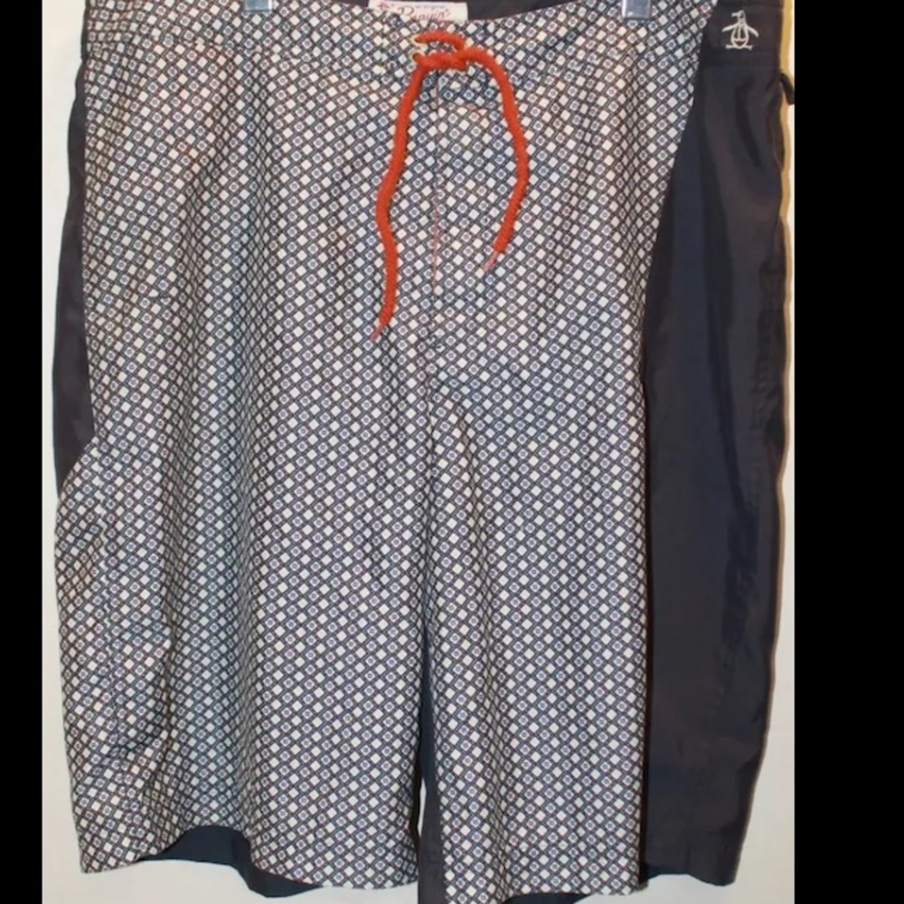 Original Penguin by Munsingwear Men's Size blue Board / Surf Shorts 38
